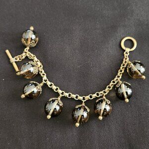 Vintage Art Deco Glass Bead Bracelet